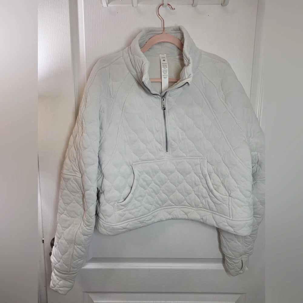 Lululemon✨Scuba Oversized Quilted Half Zip✨Plush Insulated Bone cream✨ NEW✨XL - Picture 8 of 16